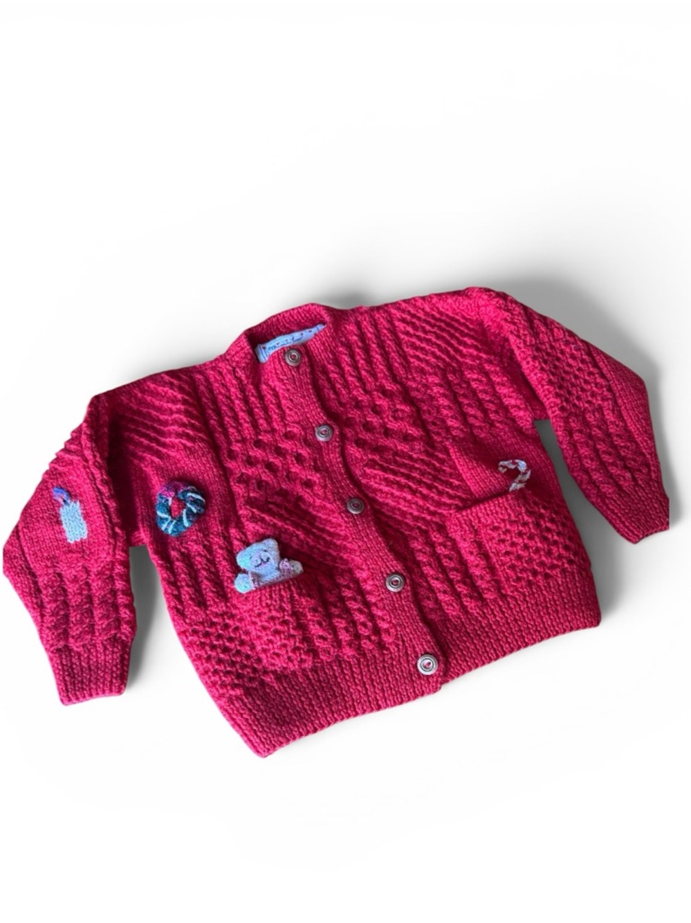 Vintage Mimi Luv Handmade in Bolivia Wool Cardigan Sweater ❤️🎄